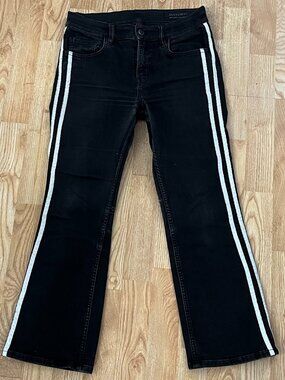 All Saints Heidi Track Style Striped Jeans Sz 29